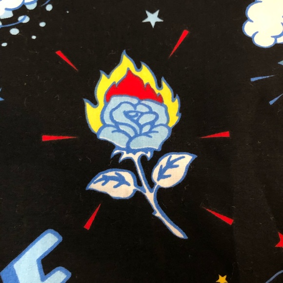 Eighty Eight Boys Graphic Button Down Shirt Collared SZ 18 Black with Graphics - Picture 9 of 12